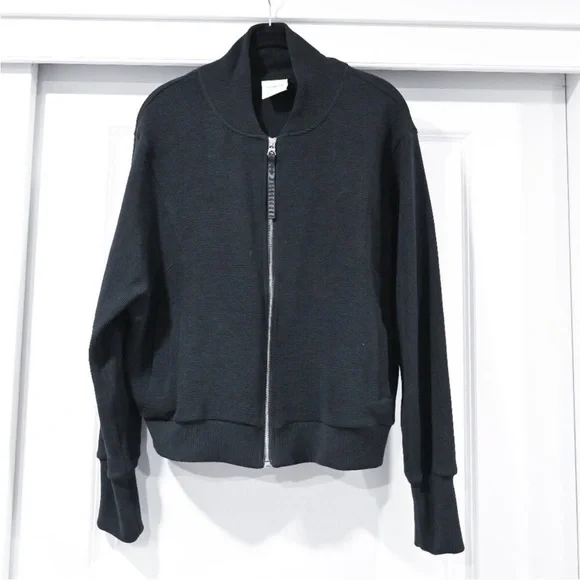 VARLEY ALIA ZIPPED SWEATER BOMBER JACKET SIZE MEDIUM - Picture 4 of 9